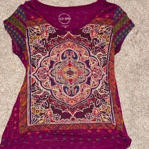 Lucky Brand multi-color bohemian shirt